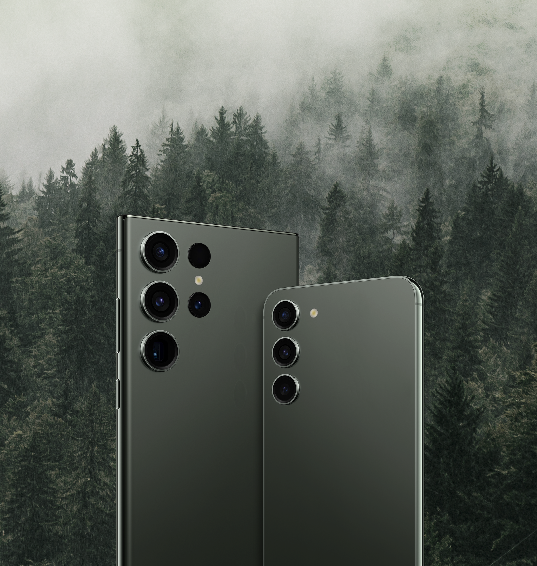 This is an environmentally friendly package image of the Galaxy S23 series.