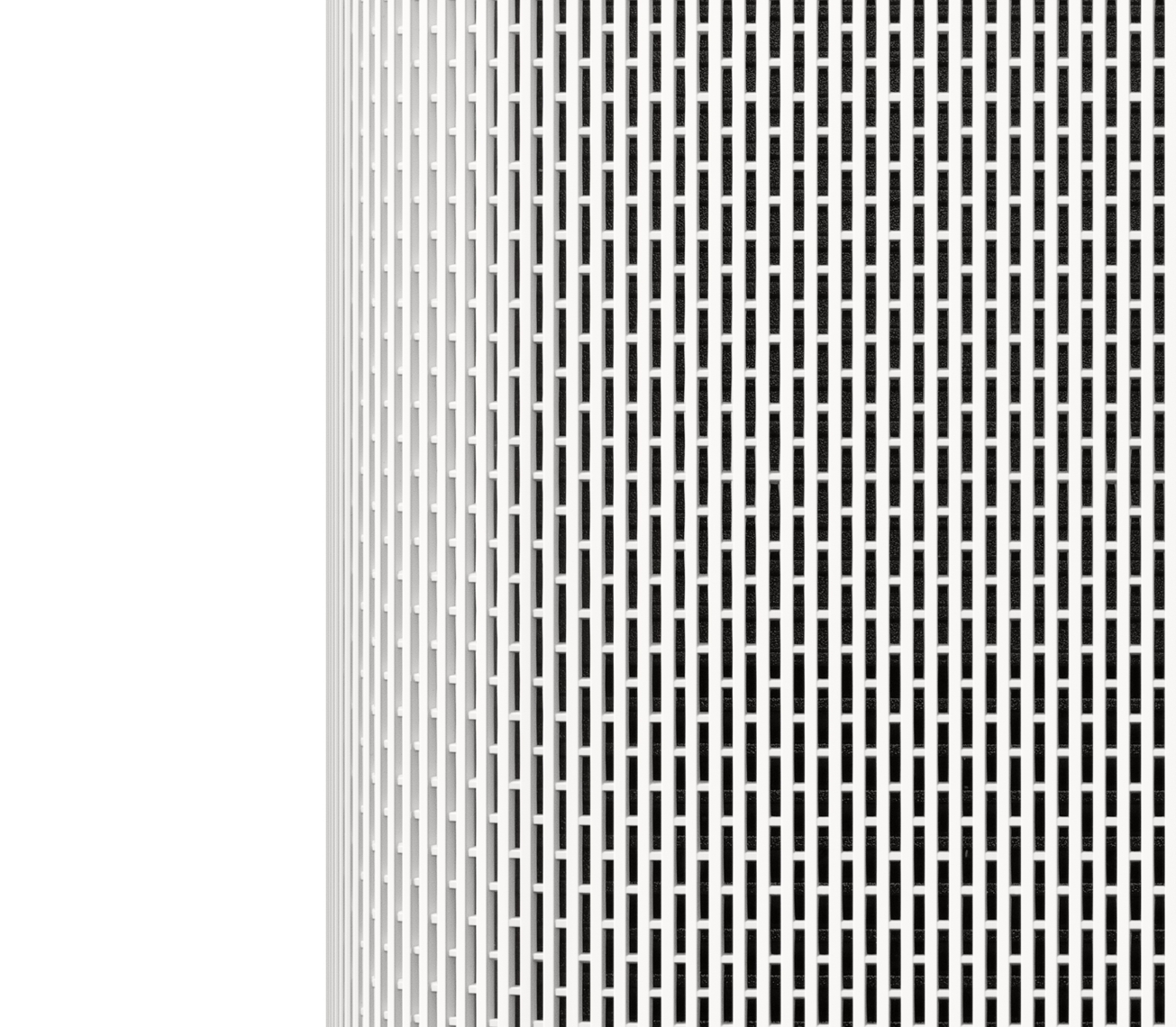 Close-up of the product’s exterior surface, featuring a repeated vertical perforation pattern.